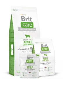 brit care adult large łosoś grain free 1kg