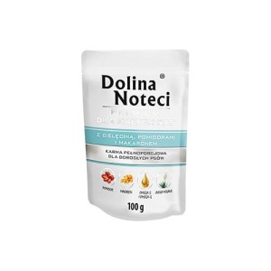 dolina noteci małe rasy cielęcina z pomidorem i makaronem 100g