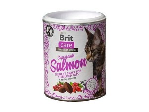 brit care cat snack superfruits salmon 100g