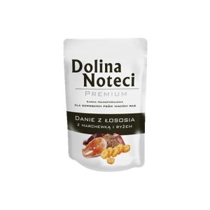 dolina noteci małe rasy danie z łososia z march. i ryżem 100g