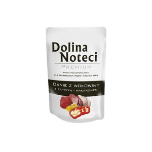 dolina noteci małe rasy danie z wołowiną z papr. i makar. 100g