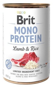 brit mono protein jagnięcina i ryż 400g pies