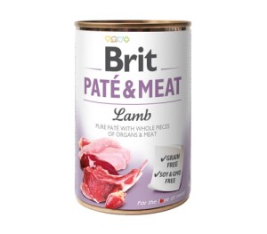 brit pate&meat jagnięcina 800g pies