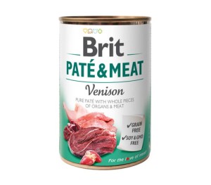brit pate&meat dziczyzna 800g pies