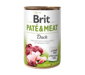brit pate&meat kaczka 800g pies