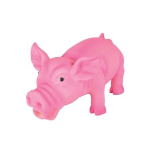 zabawka świnka latex chrumkająca 15cm różowa