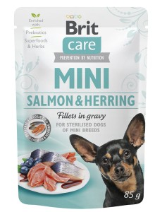brit care mini 85g herring & salmon sterilised