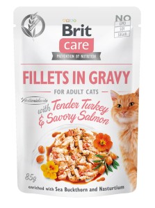 brit care fillets in gravy turkey & salmon dla kota 85g