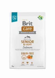 brit care senior light łosoś grain free 12kg