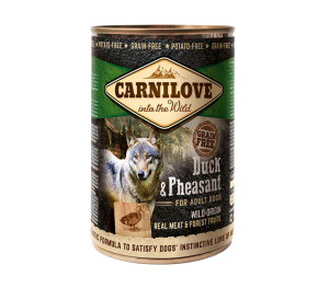 carnilove dog 400g kaczka bażant puszka