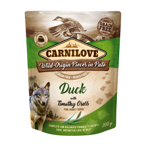 carnilove dog 300g kaczka z tymotką saszetka