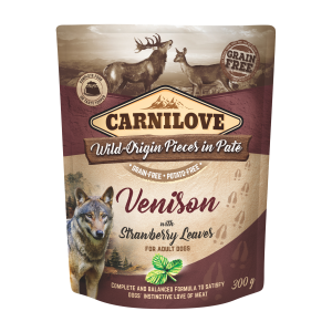 carnilove dog 300g dziczyzna z truskawką saszetka