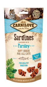 carnilove przysmaki dla kotów soft sardynki z pietruszką 50g
