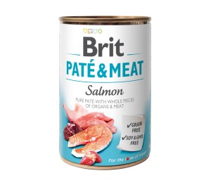 brit pate&meat łosoś 400g pies