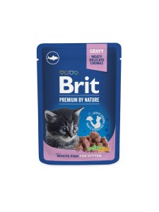 brit premium saszetka kitten biała ryba 100g