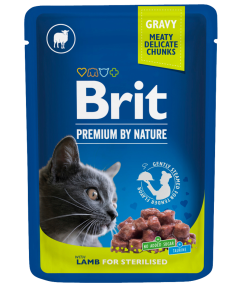 brit premium saszetka dla kota sterilised jagnięcina 100g