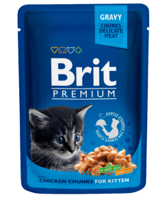 brit premium saszetka kitten kurczak w sosie 100g