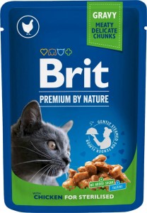 brit premium saszetka dla kota sterilised kurczak w sosie 100g