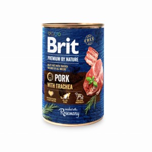 brit premium by nature 400g wieprzowina z przełykami