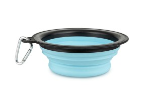 miska podróżna składana 250ml niebieska happet