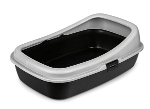 kuweta classic czarno-srebrna z ramką 42x61x23cm
