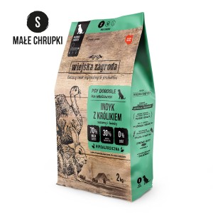 wiejska zagroda indyk z królikiem małe chrupki 2kg