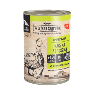 wiejska zagroda pies kaczka z gruszką 400g puszka