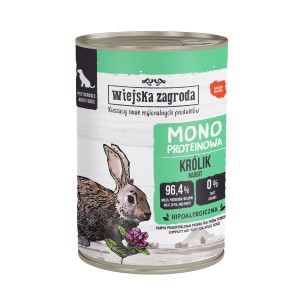 wiejska zagroda pies królik MONO 400g puszka
