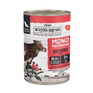 wiejska zagroda pies wołowina MONO 400g puszka