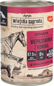wiejska zagroda pies wieprzowina z koniną 400g puszka