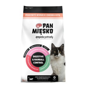 pan mięsko digestive & hairball 3kg kot