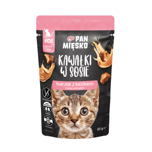 pan mięsko 85g kurczak z królikiem kitten saszetka