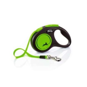 smycz automatyzna flexi NEON S taśma 5m zielona