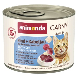 animonda carny adult wołowina dorsz pietruszka 200g