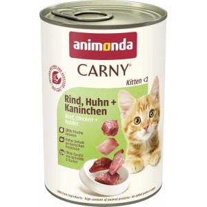 animonda carny kitten wołowina, kurczak, królik 400g