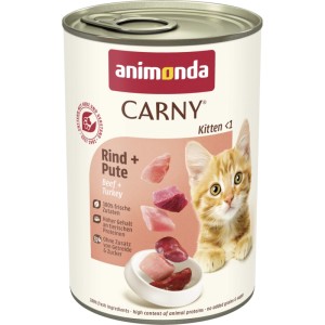 animonda carny kitten wołowina i indyk 400g
